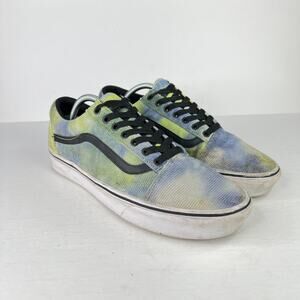 Vans Skate Old Skool Corduroy Sneakers Comfy Cush Blotched Tie-Dye Mens 11